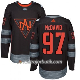 Nordamerikansk Tröja Connor McDavid 97 World Cup 2016 Svart Premier